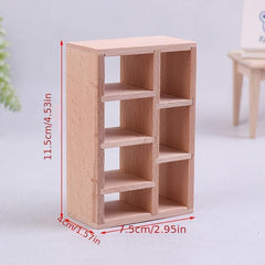 1:12 Dollhouse European Style Storage Cabinet Shelf Display Rack