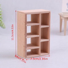 1:12 Dollhouse European Style Storage Cabinet Shelf Display Rack