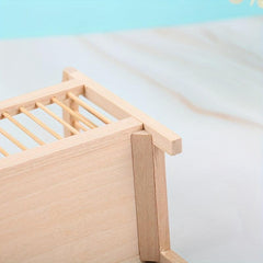 1/12 Dollhouse Miniatures Wooden Crib Model Furniture Decor DIY Accessory