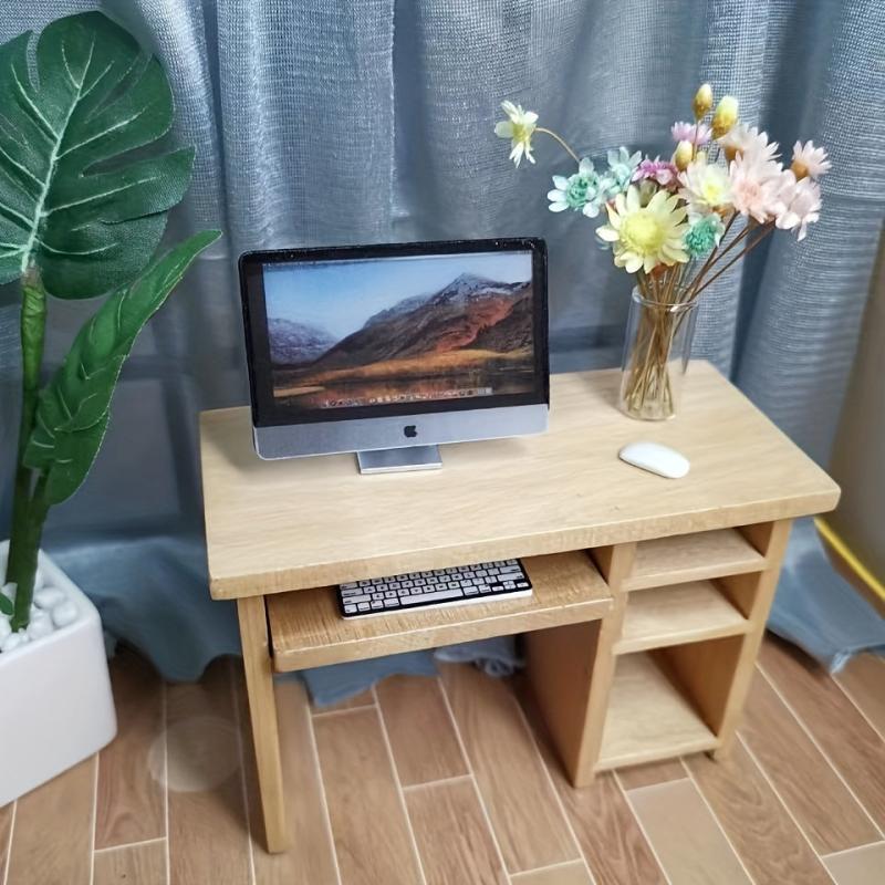 Dollhouse Computer Table With Mouse & Keyboard