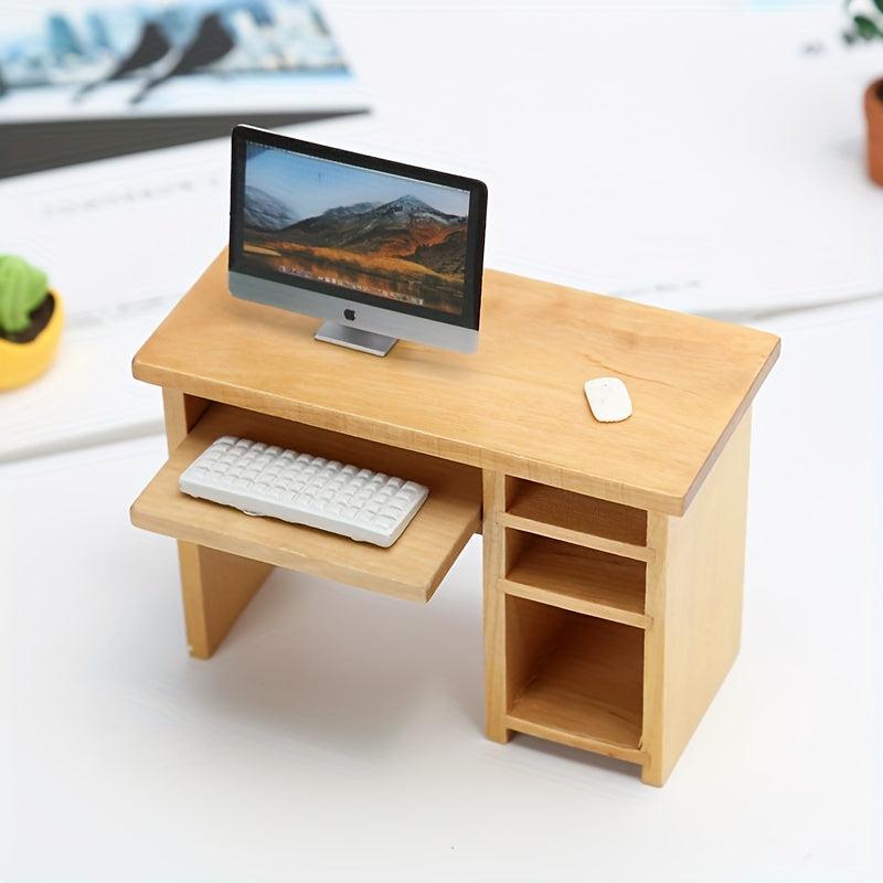 Dollhouse Computer Table With Mouse & Keyboard