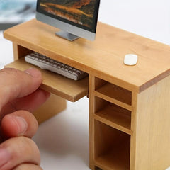 Dollhouse Computer Table With Mouse & Keyboard