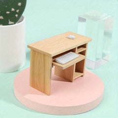 Dollhouse Computer Table With Mouse & Keyboard