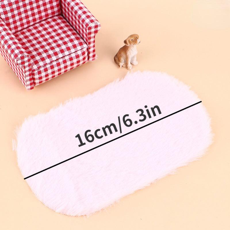 Dollhouse Plush Rug Carpet Mat Living Room Decoration