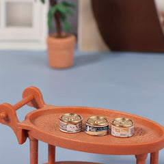 1:12 Dollhouse Cat Food Toy for Home Decor