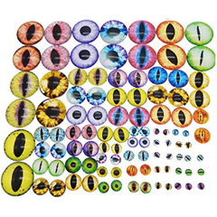 100pcs Doll Eye Beads 50 Pairs in Various Sizes