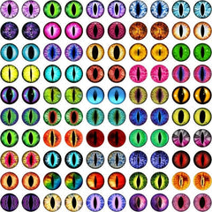 100pcs Doll Eye Beads 50 Pairs in Various Sizes