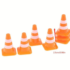 7pcs Mini Traffic Road Cones Training Roadblock Signs Toy