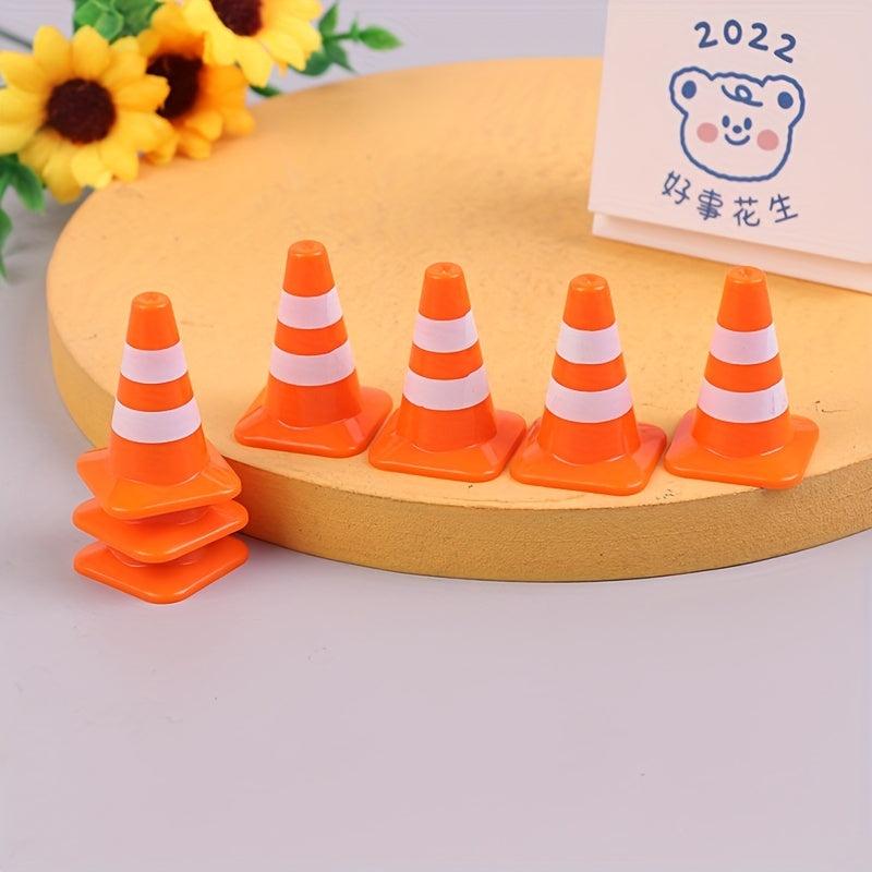 7pcs Mini Traffic Road Cones Training Roadblock Signs Toy