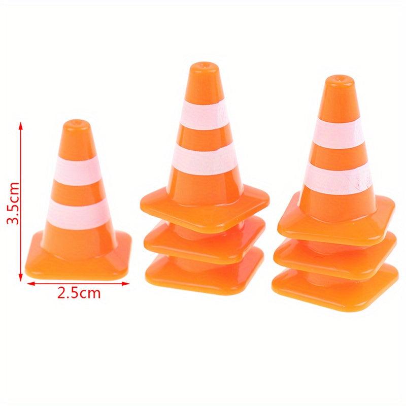 7pcs Mini Traffic Road Cones Training Roadblock Signs Toy