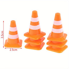 7pcs Mini Traffic Road Cones Training Roadblock Signs Toy