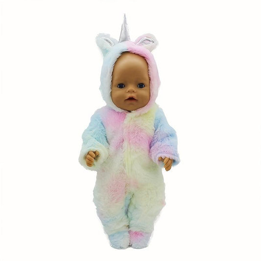 Plush Jumpsuit Doll Clothes for 17-inch Dolls