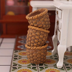 1:12 Dollhouse Resin Basket Kitchen Accessory for Dolls