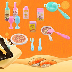 Dollhouse Kitchen Food Set Cake Ice Cream Doll House Mini Accessories Toys