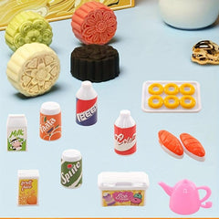 Dollhouse Kitchen Food Set Cake Ice Cream Doll House Mini Accessories Toys