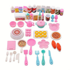 Dollhouse Kitchen Food Set Cake Ice Cream Doll House Mini Accessories Toys