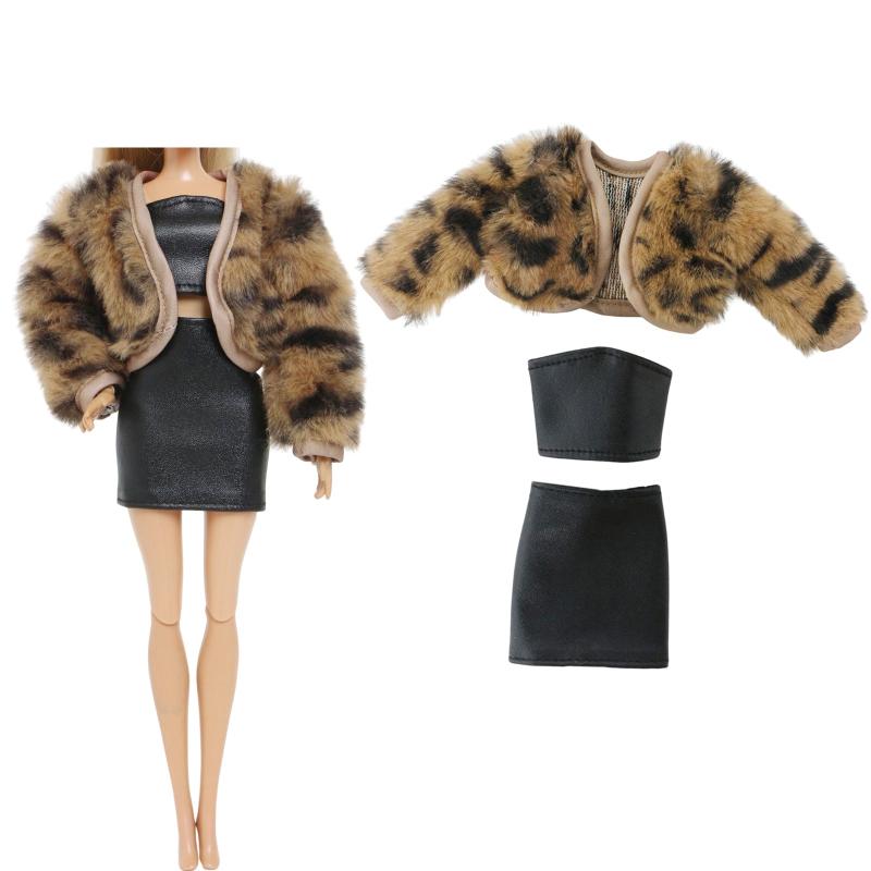 Plush Fleece Coat Dress Top Trousers Mini Skirt Suit Doll Accessories