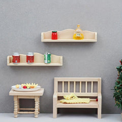 Dollhouse Wall Shelf Storage Rack Hanging Shelf Model Furniture