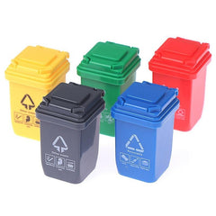 5pcs 1:12 Dollhouse Trash Can Model Furniture Accessories