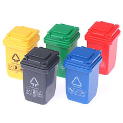 5pcs 1:12 Dollhouse Trash Can Model Furniture Accessories