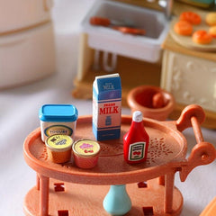 5pcs Dollhouse Tomato Sauce Iced Yogurt Food Toy Model