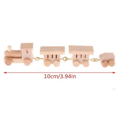 Mini Wood Train Model Toys Decoration Doll House Accessories