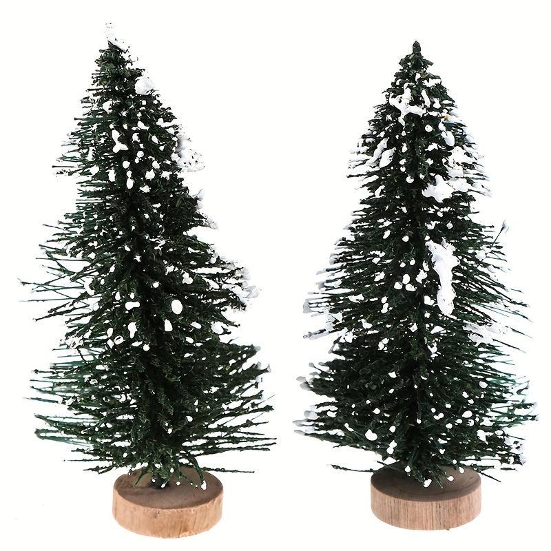 2pcs Dollhouse Christmas Trees Fairy Garden Doll House Decoration