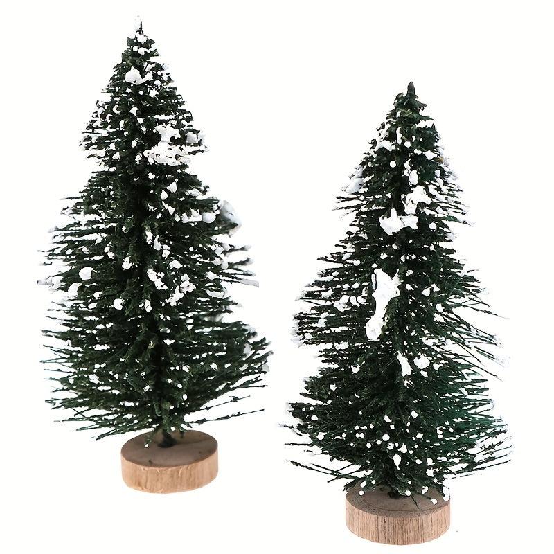 2pcs Dollhouse Christmas Trees Fairy Garden Doll House Decoration