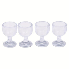 4Pcs 1:12 Dollhouse Goblet Cup Kitchen Wine Glass Cups