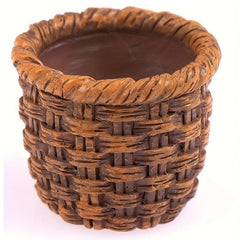 3pcs Mini Resin Basket Dollhouse Fairy Garden Decoration
