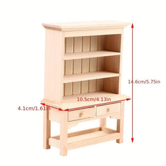1:12 Dollhouse Wooden Bookcase Model Furniture