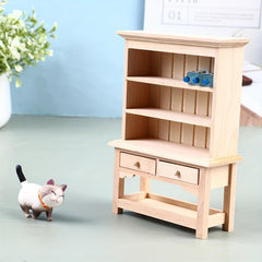 1:12 Dollhouse Wooden Bookcase Model Furniture