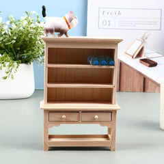1:12 Dollhouse Wooden Bookcase Model Furniture