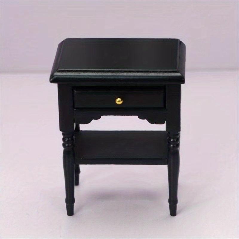 Dollhouse Wooden Bedside Cupboard Mini Furniture Night Table