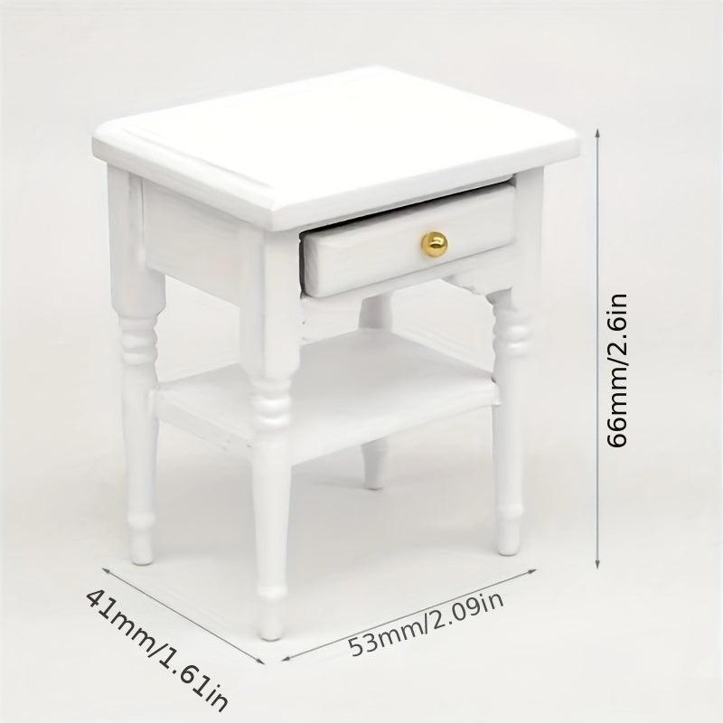 Dollhouse Wooden Bedside Cupboard Mini Furniture Night Table