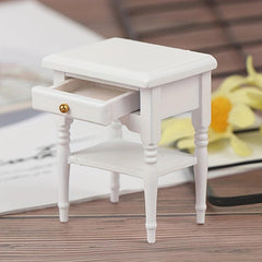 Dollhouse Wooden Bedside Cupboard Mini Furniture Night Table