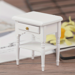 Dollhouse Wooden Bedside Cupboard Mini Furniture Night Table