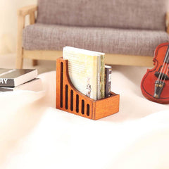 Dollhouse Furniture Bookcase Shelf Storage 1:12 Model