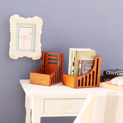 Dollhouse Furniture Bookcase Shelf Storage 1:12 Model