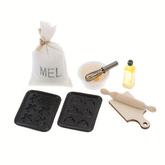 8pc Baked Prop Dollhouse Kitchen Supplies Halloween Thanksgiving Christmas