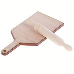 Dollhouse Rolling Pin Chopping Board Kitchen Props Model