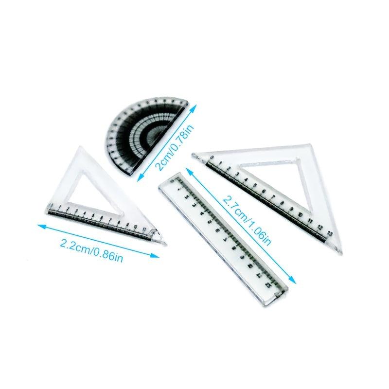 Dollhouse Mini Triangle Ruler Simulation Micro Creative Learning Supplies