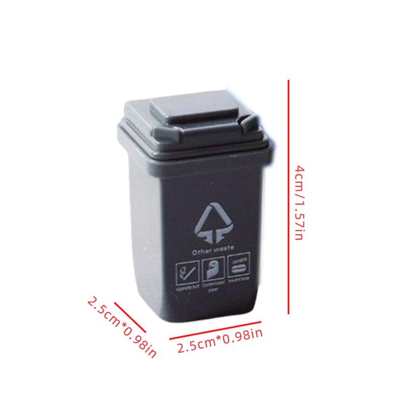 Mini Trash Can Waste Container for Dollhouse Fairy Garden