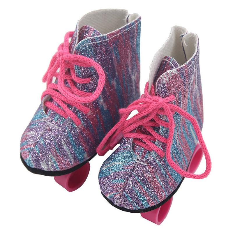 Roller Skate Fun for Kids 18 Dolls Shoes & Access...