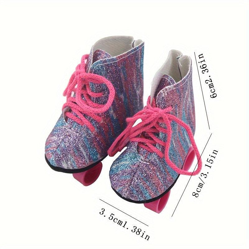 Roller Skate Fun for Kids 18 Dolls Shoes & Access...