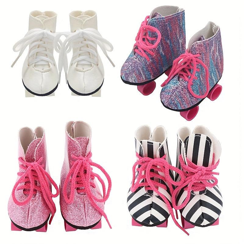 Roller Skate Fun for Kids 18 Dolls Shoes & Access...