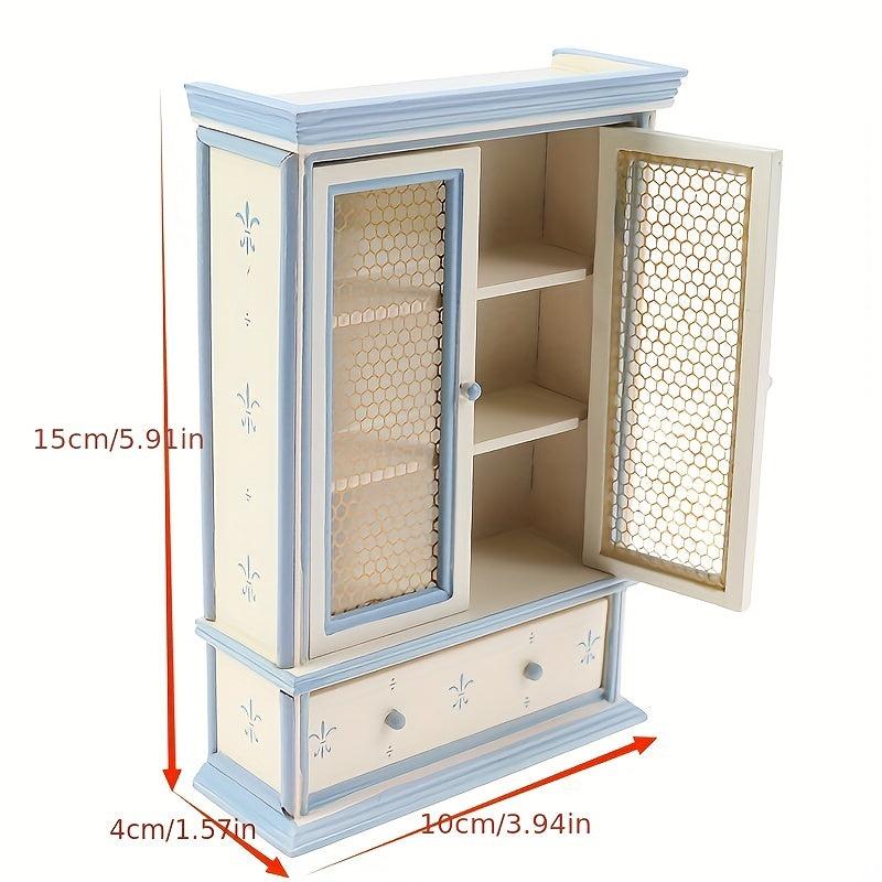 1:12 Dollhouse Kitchen Furniture Cupboards Display Cabinet