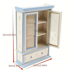 1:12 Dollhouse Kitchen Furniture Cupboards Display Cabinet
