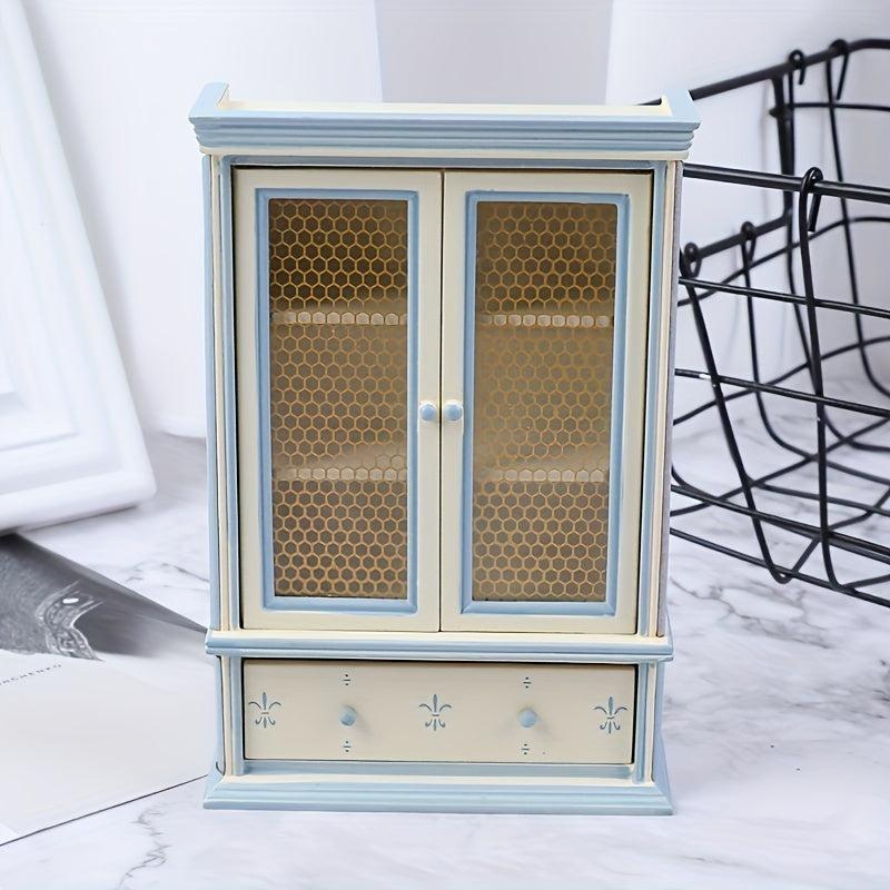1:12 Dollhouse Kitchen Furniture Cupboards Display Cabinet