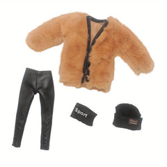 Leopard Squishy Long Sweater for 11 8in Dolls